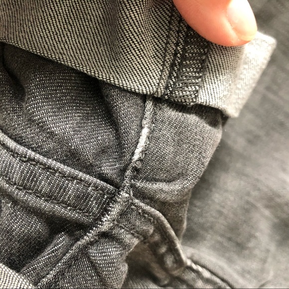 H&M High Rise Dark Gray Cuffed Denim Shorts - Picture 6 of 7